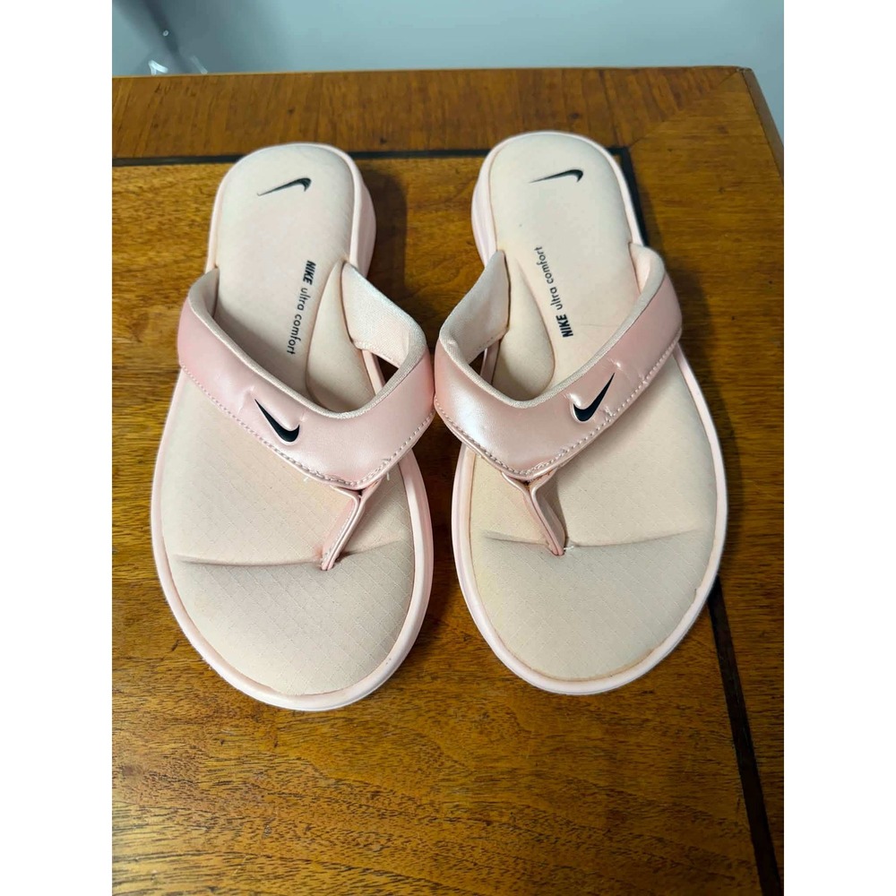 Nike Womens 7 Pink Flip Flop Ultra Comfort Thong Sandals AR4498-601